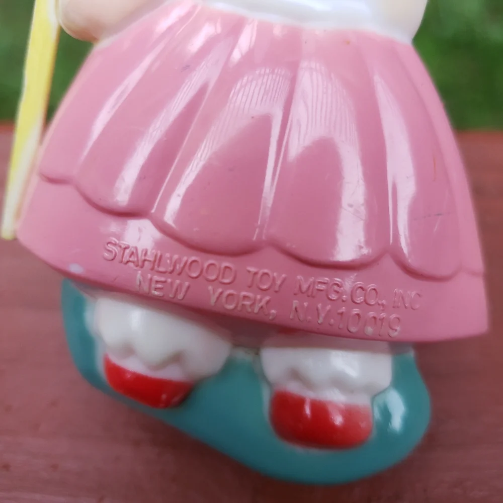 Vintage 1969 Little Bo Peep Ornament - Hard Plastic - Stahlwood Toy MFG. CO.